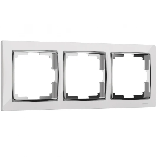 W0031901 Рамка на 3 поста Snabb (белый/хром) Werkel W0031901 (a051654)