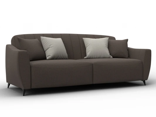 132563 Диван-книжка Лига-095 НПБ (ДВП,ДСП,ЛДСП,Брус,Фанера,ЛДВП/Металл/Рогожка/Коричневый) Лига Диванов 132563