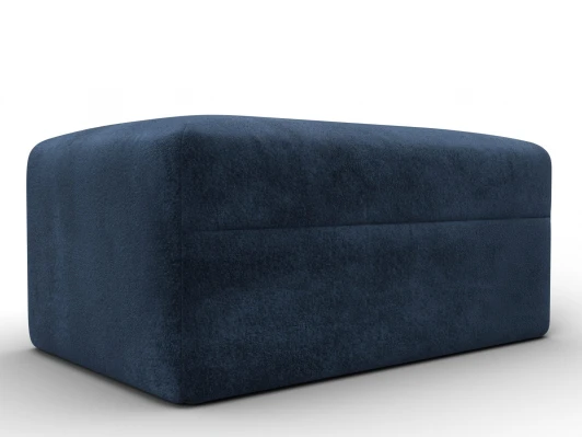 129571 Модуль пуф Лига-060 НПБ (ЛДСП,Брус,Фанера,Велюр/Синий) Лига Диванов 129571
