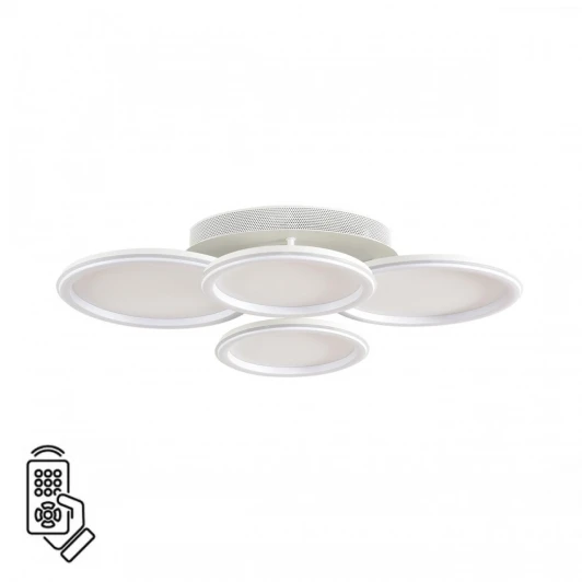 8380/95CL Умная люстра потолочная Alis Smart 8380/95CL белый, металл/акрил с ПДУ и голосовым управлением LED 95W 3000-6500К 220V