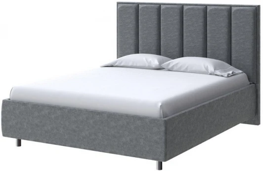 2013624 PROxSON Кровать Routa без основания (Ткань: Велюр Gratta 4 Серый космос) 180x200