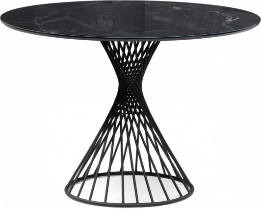 612879 Кухонный стол Notta Вивиен 90х90х75 черный мрамор shakespeare black / черный (Керамика) арт.612879