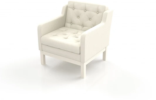 20718 Кресло Arsko Айверс беленый дуб белый кожзам