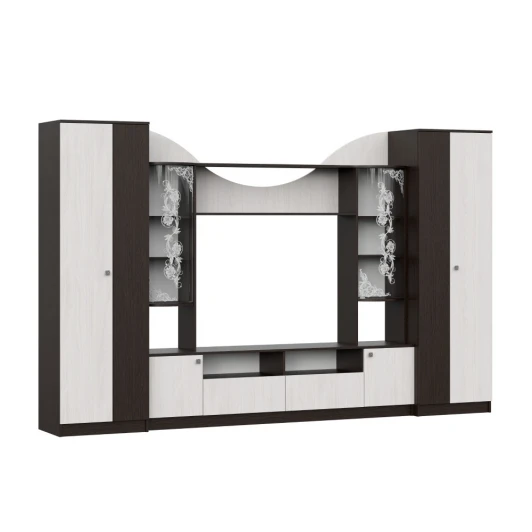 00-00144675 Стенка Арника в гостиную МГС 8, дуб венге/ясень анкор светлый