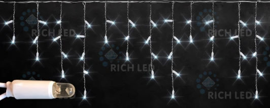 RL-i3*0.5-CT/W Гирлянда светодиодная Бахрома белая 220B, 112 LED, провод прозрачный, IP65 RL-i3*0.5-CT/W Rich LED