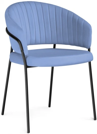 551056 Стул Woodville на металлокаркасе Лео голубой / черный 551056