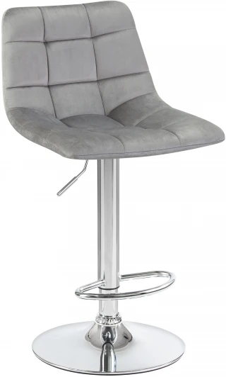 5017-LM TAILOR, цвет сиденья серый велюр (MJ9-75), цвет основания хром Стул барный TAILOR (серый велюр (MJ9-75))