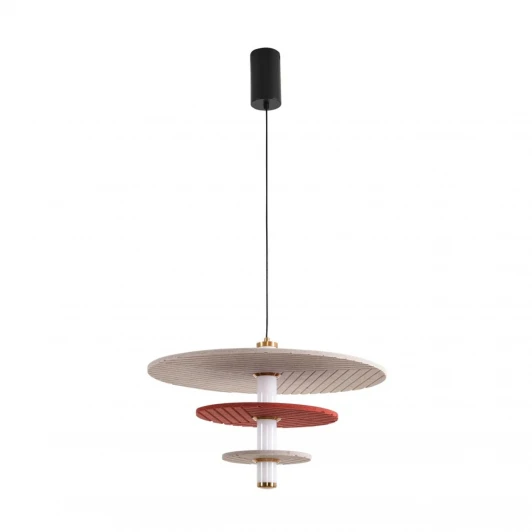 8296/11AL Подвесной светильник светодиодный Lumion Felta 8296/11AL черный/бежевый/бурый, металл/фетр/акрил LED 11W 3000K 220V (на проводе, круглые)