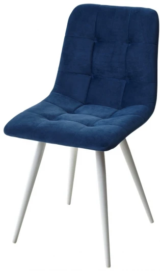 461MC04601 Стул CHILLI-Q синий #29, велюр / белый каркас, 4 шт/ 1 к
