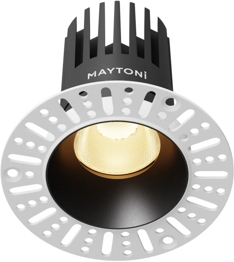 DL121-15W-2.7K-TRS-B Встраиваемый светильник под гипсокартон Maytoni Dip DL121-15W-2.7K-TRS-B (LED, 220V, круглые)