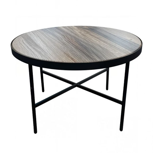 009492 Стол журнальный МеталлАрт М011 БОЛЬШОЙ коричневый дуб/черный Mebelik 009492