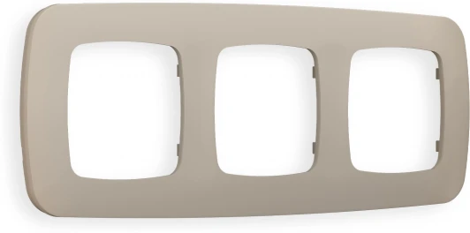 OF140363 Рамка Ambrella Volt OMEGA Ecta (Серо-бежевый матовый) 3-ая OF140363