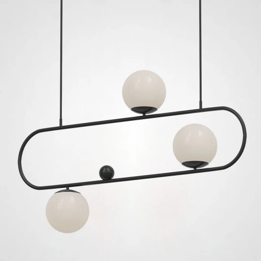 HOOP  L Подвесной реечный светильник Hoop L90 черный ImperiumLoft Hoop L (178061-26) (220V, на проводе, шар)