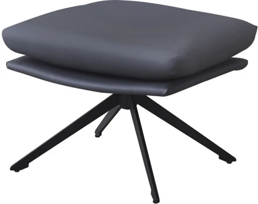 FR 1016 Оттоманка HUG тёмно-серый, экокожа Bradexhome арт.FR 1016