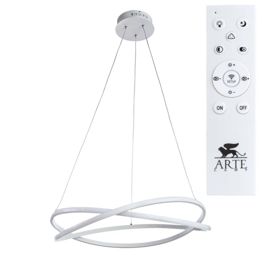A2522SP-2WH Подвесная люстра Arte Lamp Swing A2522SP-2WH (LED, 220V, пульт управления, управление смартфоном, умный дом - Алиса, Tuya Smart, на тросе)