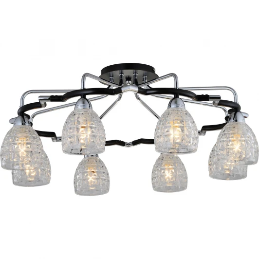 412-08-63CDW chrome + dark wengue Потолочная люстра N-Light 412 412-08-63CDW chrome + dark wengue