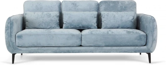 785935 Диван Amsterdam трехместный ОГОГО (арт.785935), (Ткань,Велюр/Голубой)