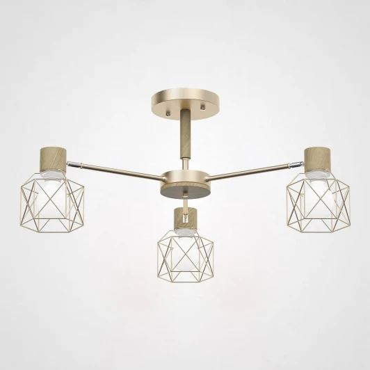 CORF-B01 Потолочная люстра на штанге Corf B3 Champagne 3 Lamps ImperiumLoft Corf-B01 (189486-26) (220V)