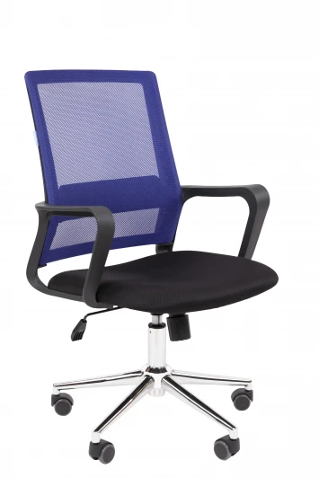 CHAIRMAN 606 хром Офисное кресло Chairman 606 Россия TW синий хром 7215747
