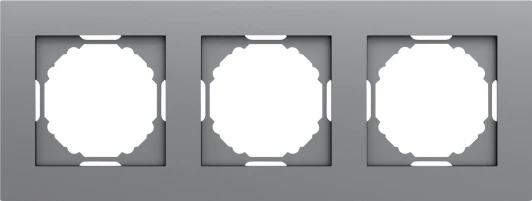 DE21340 Рамка 3-я, матовый серый Donel A07 DE21340