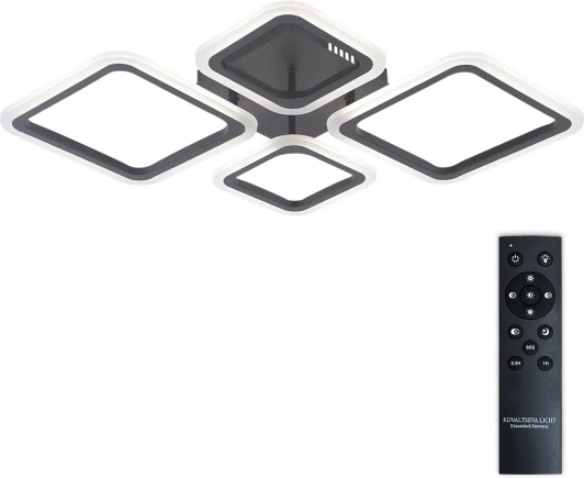 LED LAMPS 81108/2C Потолочная люстра светодиодная с пультом ДУ 84W, чёрный, LED Natali Kovaltseva Opti LED LAMPS 81108/2C