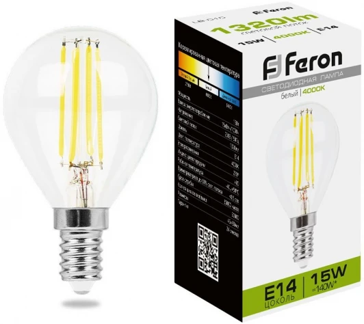 38250 Лампа светодиодная Feron 38250 LB-515 E14 15W 4000K