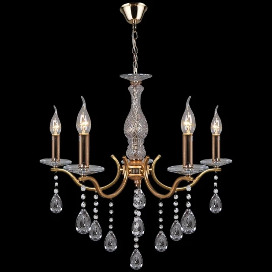 03813-0.4-05 GD+FGD Подвесная люстра Reluce 03813-0.4-05 GD+FGD (220V, подвески, на цепи, подсвечник, свеча)