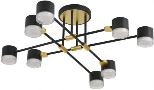 8307/8C Потолочная люстра на штанге Lumion Leniana 8307/8C золотой/черный, металл GX53 LED 8*7W 220V