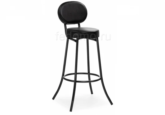453999 Барный стул Woodville Satearant черный полимер / темный мусс 453999