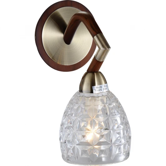 412-01-51ABW antique brass + walnut Бра N-Light 412 412-01-51ABW antique brass + walnut