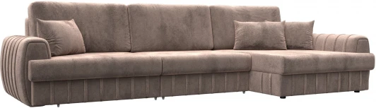 129304 Диван угловой Лига-057 НПБ Лонг угол правый Лига Диванов (Велюр) арт.129304