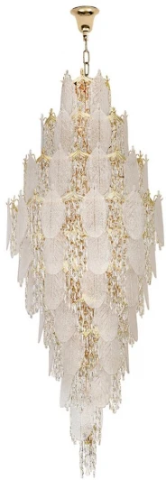 5049/54 Подвесная большая люстра каскадная Odeon Light Tears 5049/54 золото/прозрачный/металл/хрусталь/стекло E14 54*25W (220V, подвески, на цепи)