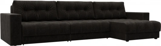 128304 Диван угловой с декором Лига-049 НПБ Лонг Лига Диванов (Велюр) арт.128304