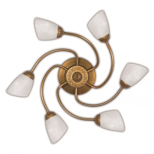 S9095-6 Люстра потолочная Day&Night, 6 плафонов, бронза с белым