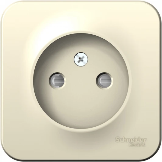 BLNRA001112 Розетка накладная без заземления со шторками (молочный) Systeme Electric Blanca BLNRA001112