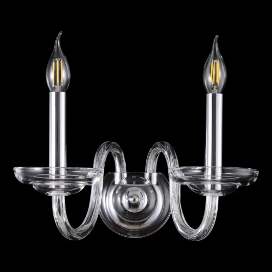 ARABESQUE AP2 CHROME Бра Crystal Lux ARABESQUE AP2 CHROME (220V, подсвечник, свеча)