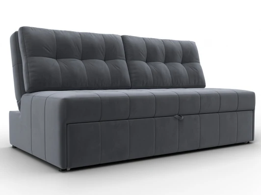 134920 Диван прямой Лига-107 (160) (ЛДСП,Брус,Фанера,Велюр/Серый) Лига Диванов 134920