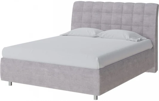 1910290 PROxSON Кровать Volumo без основания (Ткань: Велюр Лофти Серый) 120x190