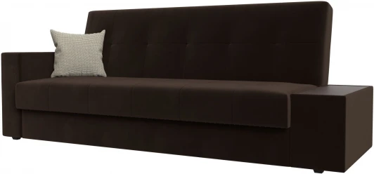 118519 Диван-книжка Лига-020 стол справа (Коричневый,Корфу 02/Микровельвет) Лига Диванов арт.118519