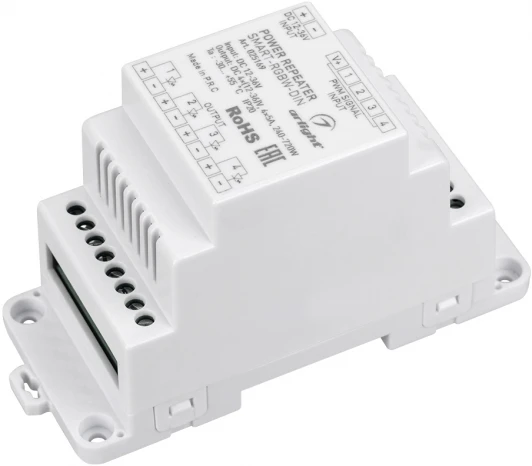 025169 Усилитель SMART-RGBW-DIN (12-36V, 4x5A) (IP20 Пластик) 025169 Arlight