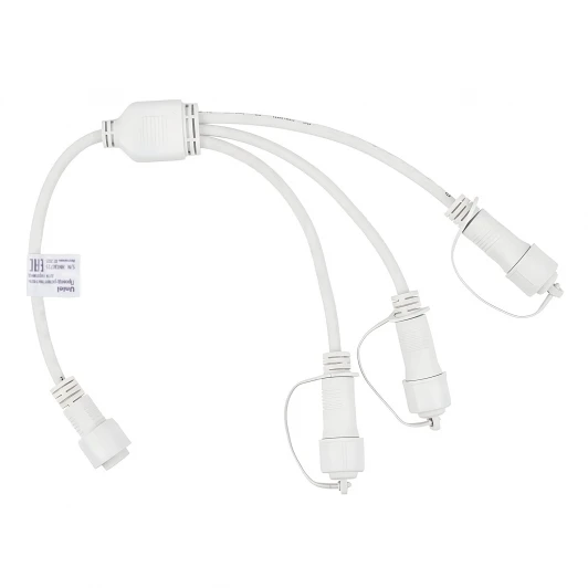 UCX-F90 S3/0.4M/WH Провод-разветвитель для гирлянд серии F90PRO 0,4м. 3 выхода статика/мерцание IP67 белый Uniel UCX-F90 S3/0.4M/WH