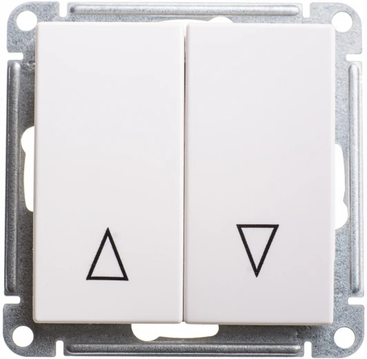 VS410-253-1-86 Выключатель встраиваемый жалюзи двухклавишный (белый) Systeme Electric W59 VS410-253-1-86