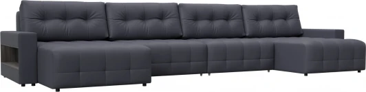 128990 Диван п-образный с полками Лига-053 НПБ Лонг Лига Диванов (Экокожа) арт.128990