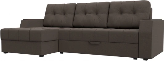 123010L Диван угловой Эмир БС левый угол (Коричневый/Рогожка) Лига Диванов арт.123010L