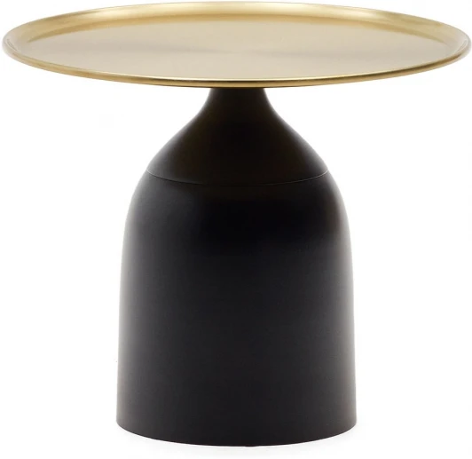 158380 Liuva Круглый приставной столик из золотого металла Ø 52 см La Forma (ex Julia Grup) арт.158380