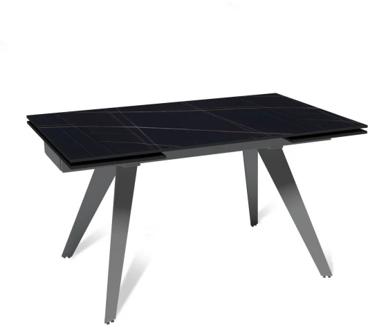 50951000001279 Стол раскладной Rhein (140+40+40), керамика матовая Blackgold Top Concept арт.21947