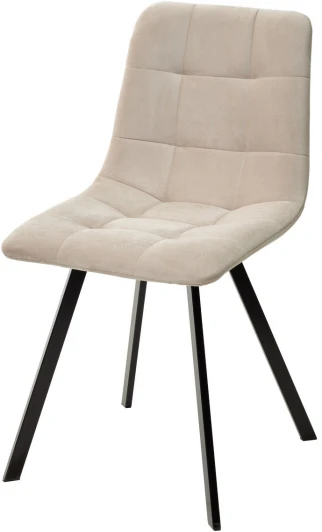 461MC04645 Стул CHILLI-Q SQUARE светло-бежевый #2, велюр / черный каркас, 4 шт./1 к