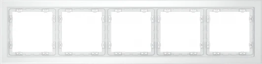 VLS110502 Рамка на 5 постов (белый, матовый, стекло) Voltum S70 VLS110502
