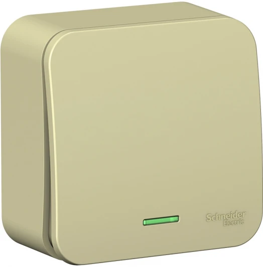 BLNVA106117 Выключатель накладной одноклавишный с подсветкой (бежевый) Systeme Electric Blanca BLNVA106117