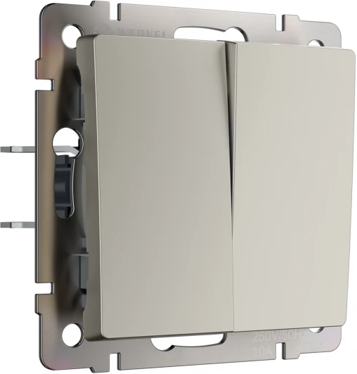 W1222004 Выключатель двухклавишный проходной (дымчатый) Werkel W1222004